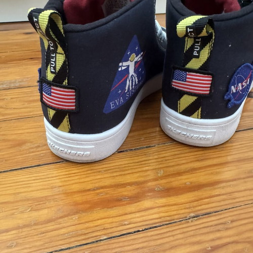Skechers kids sneakers with NASA design, size 34, blue