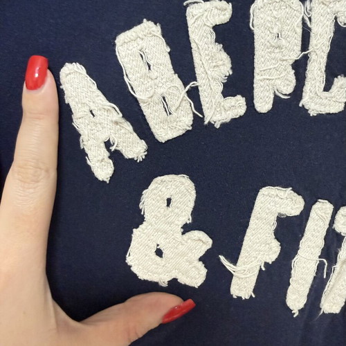 Abercrombie & Fitch navy blue cotton t-shirt Small, brand new