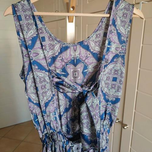 Regalinas one-piece jumpsuit like new, blue multicolor with wide pants