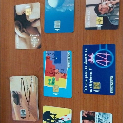 French phone cards used, pack of 12