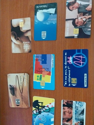 French phone cards used, pack of 12