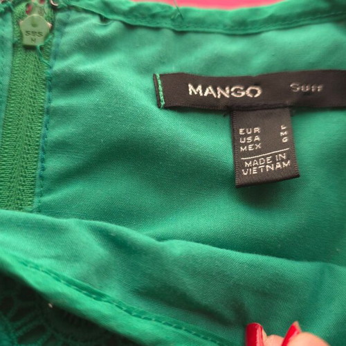 Mango lace dress, green, size L