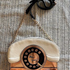 vintage τσάντα σε σχήμα τηλέφωνο