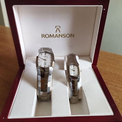 Romanson Tulip unisex watch set like new, silver