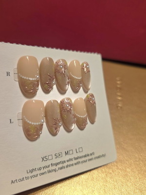 Handmade double layered acrylic cat eye press on nails