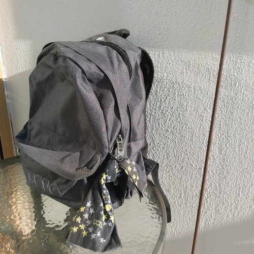 Polo backpack dark grey like new, unisex with scarf