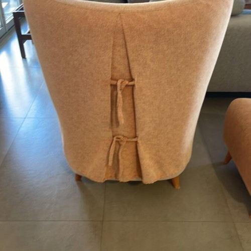 Armchair with footstool like new, removable washable cover