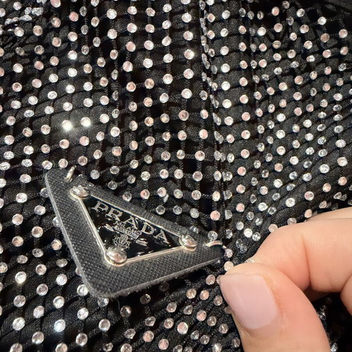 Prada style dress with rhinestones and extra inner slip, size M, new