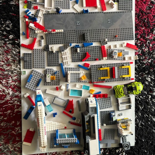 Various vehicles and parts from compatible blocks used