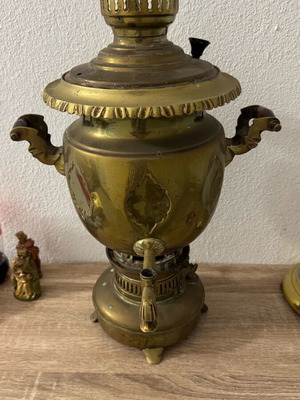 Antique brass samovar used with Persian mark