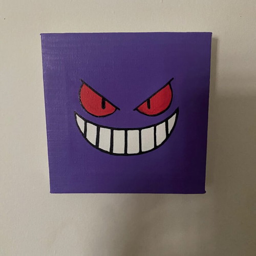 Gengar Pokemon handmade canvas painting, new