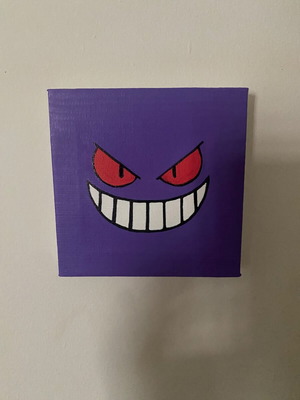 Gengar Pokemon handmade canvas painting, new