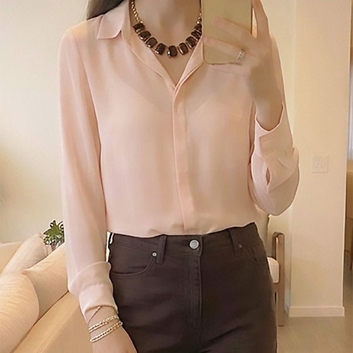 Mango Baby Pink Sheer Shirt Size EU 36 Like New