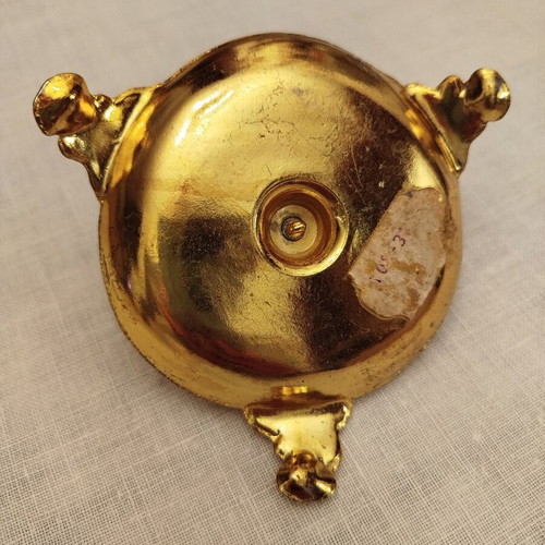 Vintage brass jewelry dish with pheasant figure like new