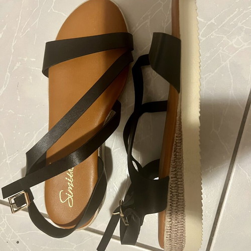 New black platform sandals, size 39, with box