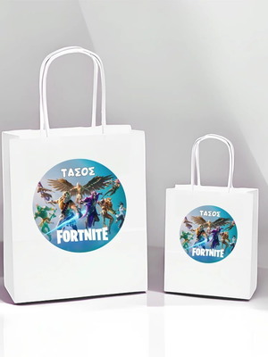 White Fortnite Gift Bag 2, pack of 10, new