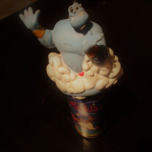 Aladdin Disney Bath Foam with Genie Figure new, 90s