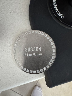 Puck Screen για espresso 51 mm από ανοξείδωτο ατσάλι SUS304, 0,3 mm