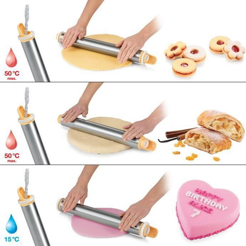 Tescoma Delicia Thermo Rolling Pin with Water Container 37cm new