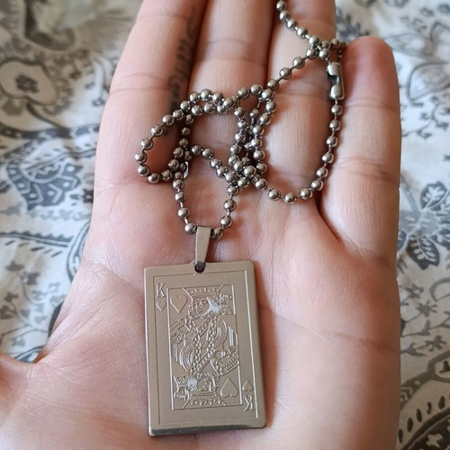 King stainless steel men's necklace