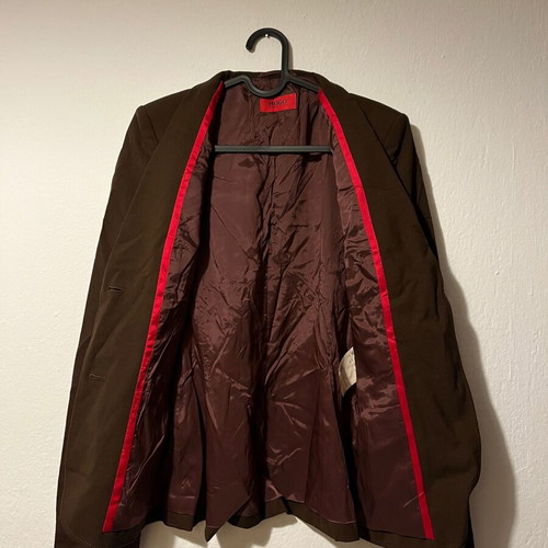 Hugo Boss women blazer used, wool, size 34, brown and black