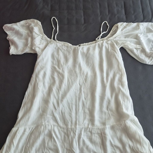 Pull & Bear white blouse size M like new with romantic sleeves