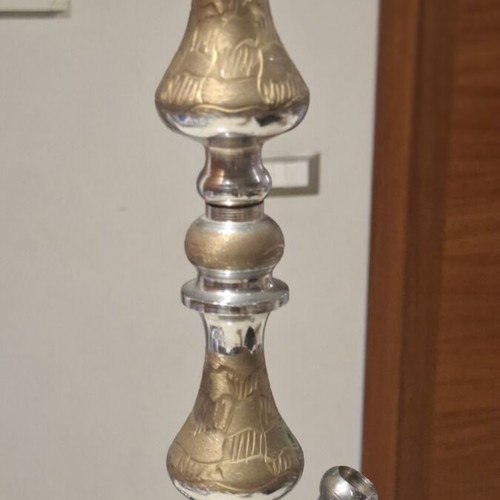 Traditional handmade hookah used, carved, 68cm, without hose
