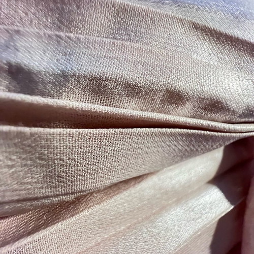Maxi dress Camelot new, pleated skirt, light pink with silver shine