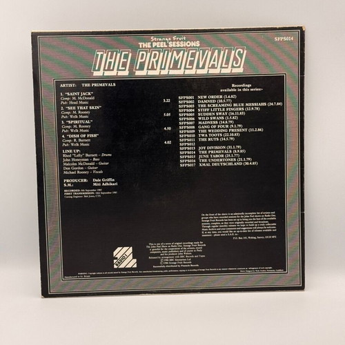 The Primevals The Peel Sessions LP record