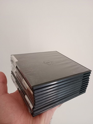 Θήκες κουτιά slim για DVD CD μεταχειρισμένες, πακέτο 10
