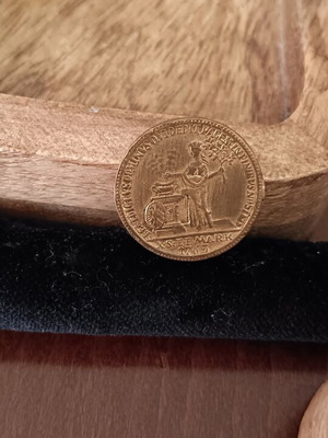 1 Thaler brass coin replica used