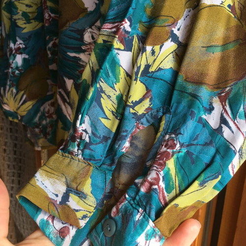 Vintage 80's floral viscose shirt, 38/M, like new