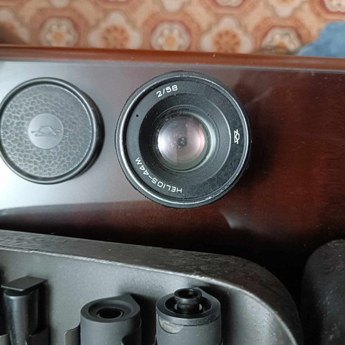 Zenit camera with telephoto lens used