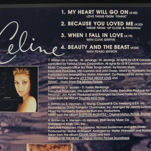 Celine Dion My Heart Will Go On CD used, Titanic soundtrack