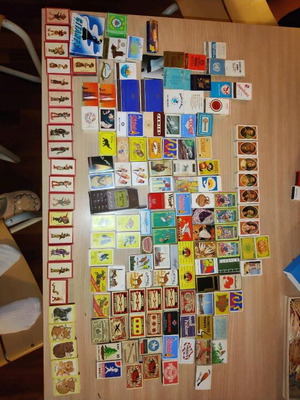 Matchboxes used, old, empty collection