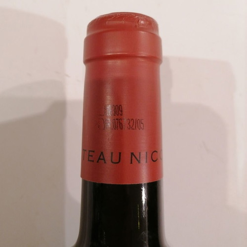 Chateau Niko Lazaridi 2005 wine bottle like new, red dry