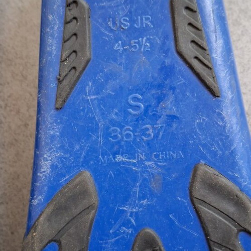 Fins size 36-37 used, very good condition
