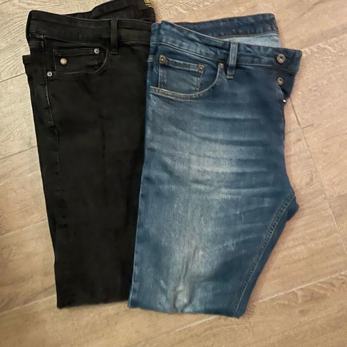 Uniform jeans 2 pieces used, size 36, black and blue