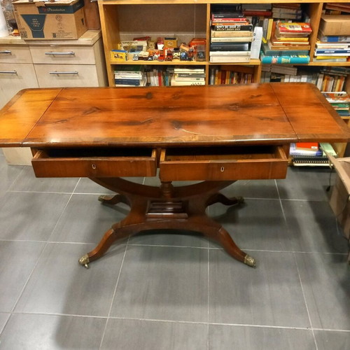 Regency Mahogany Console Table like new with extensions and drawers