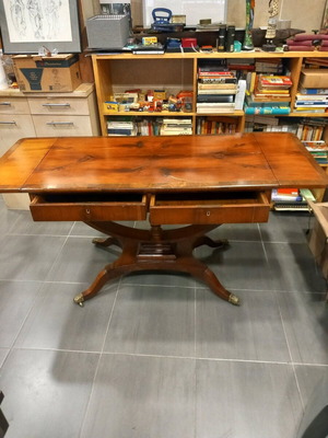 Regency Mahogany Console Table like new with extensions and drawers