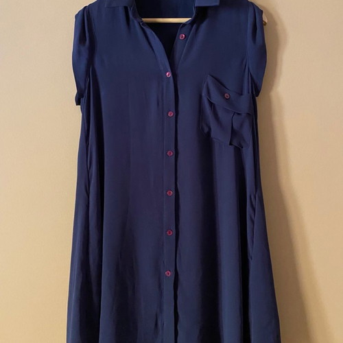 London dress S-M like new, blue shirt style