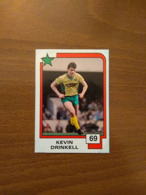 Kevin Drinkell Card Panini Soccer Superstars 1988 used No69