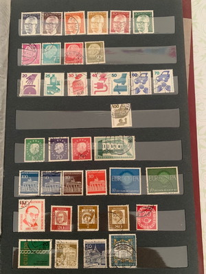 German stamps with postmark