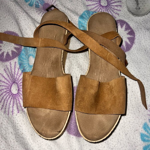 Estil platform shoes used, brown, size 41, 6cm heel