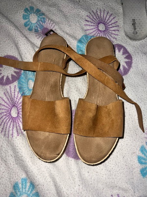 Estil platform shoes used, brown, size 41, 6cm heel
