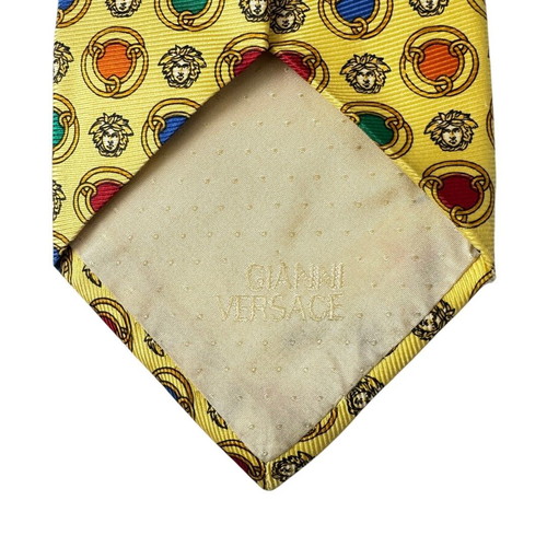 Gianni Versace Medusa silk tie used, multicolor, size 56''