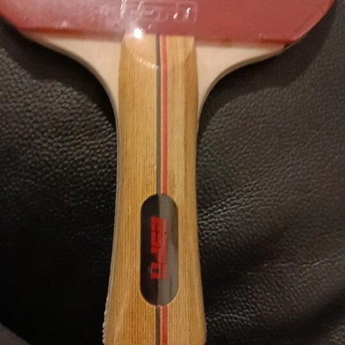 Ping Pong Racket ESPN new, anatomical handle, red rubber
