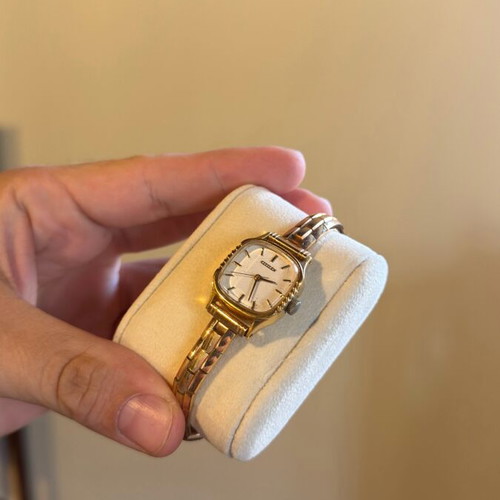 Citizen ladies watch refurbished, white and gold