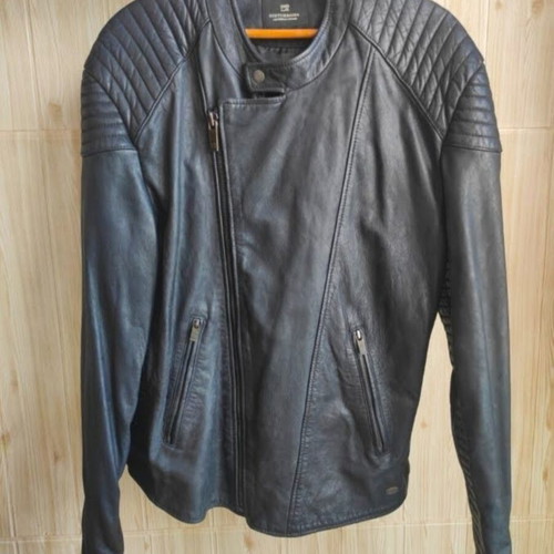 Skotch & Soda men's jacket, genuine goat leather, XL, black