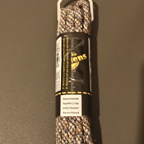 Dr. Martens 140cm Round Marl Shoe Laces new, grey and blue polyester